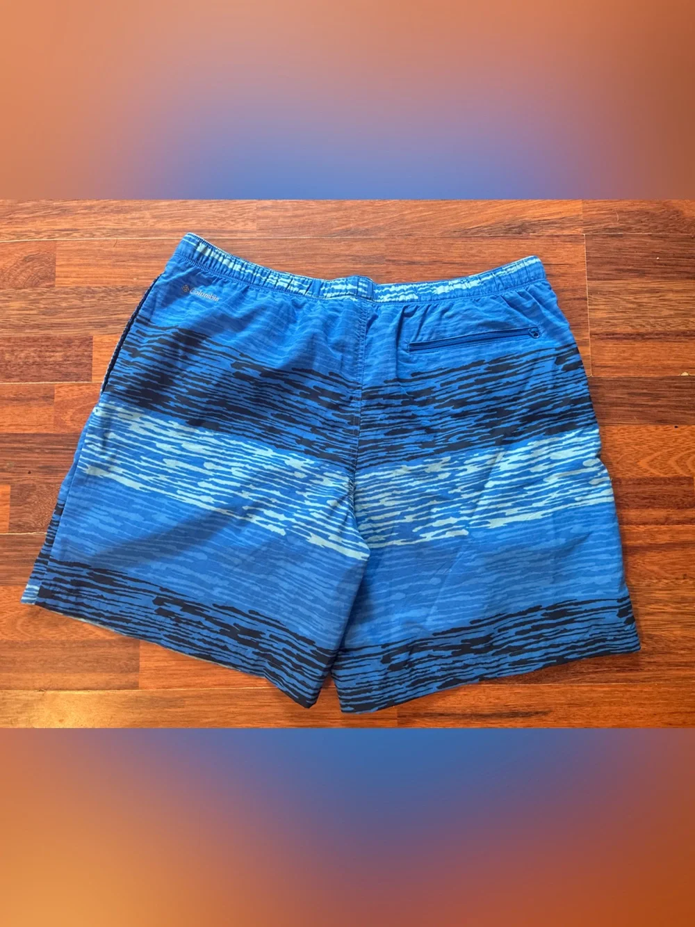 Men's Columbia Blue Patterned Swim Shorts